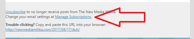Manage Email Subscription
